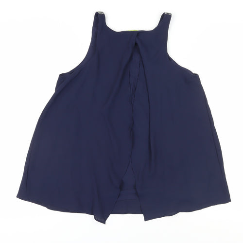 Next Women's Blue Sleeveless Studded Blouse Size 12