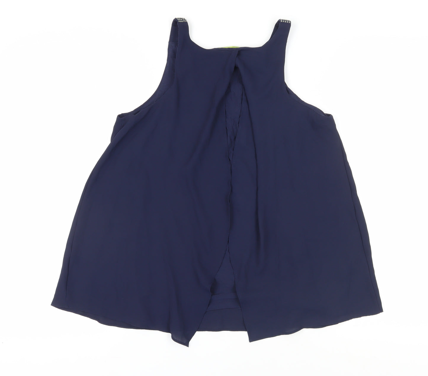 Next Women's Blue Sleeveless Studded Blouse Size 12