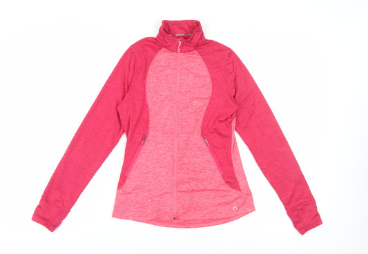 Marks and Spencer Women's Pink Full Zip Hoodie Size 10