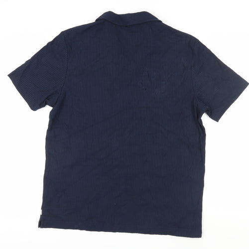 Autograph Men's Blue Cotton Polo M Short Sleeve