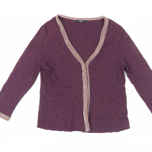 Marks & Spencer Women's Purple Cardigan, Size 12, V-Neck