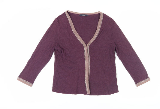 Marks & Spencer Women's Purple Cardigan, Size 12, V-Neck