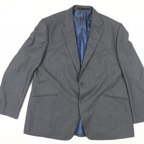 Marks and Spencer Men's Grey Blazer, 48R, Wool, Formal