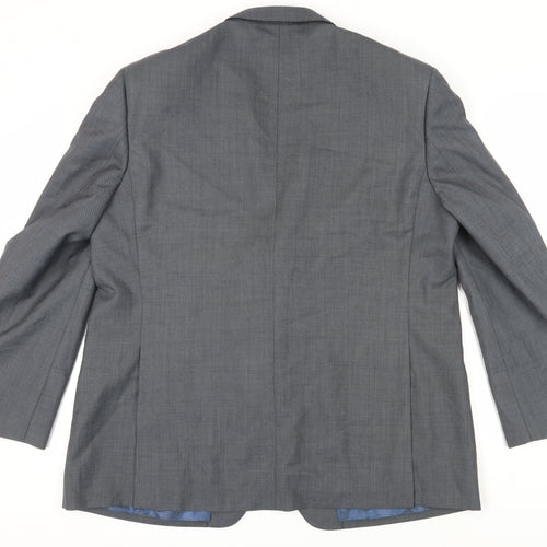 Marks and Spencer Men's Grey Blazer, 48R, Wool, Formal