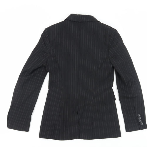 Next Women's Black Pinstripe Blazer Jacket Size 10