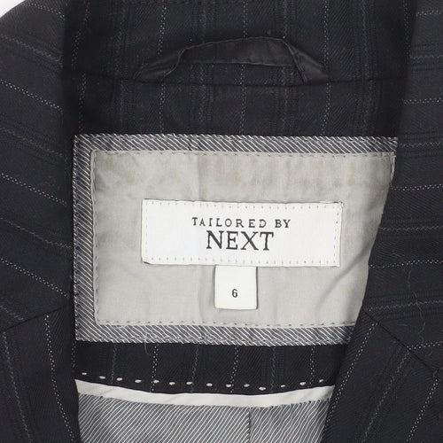 Next Women's Black Pinstripe Blazer Jacket Size 10