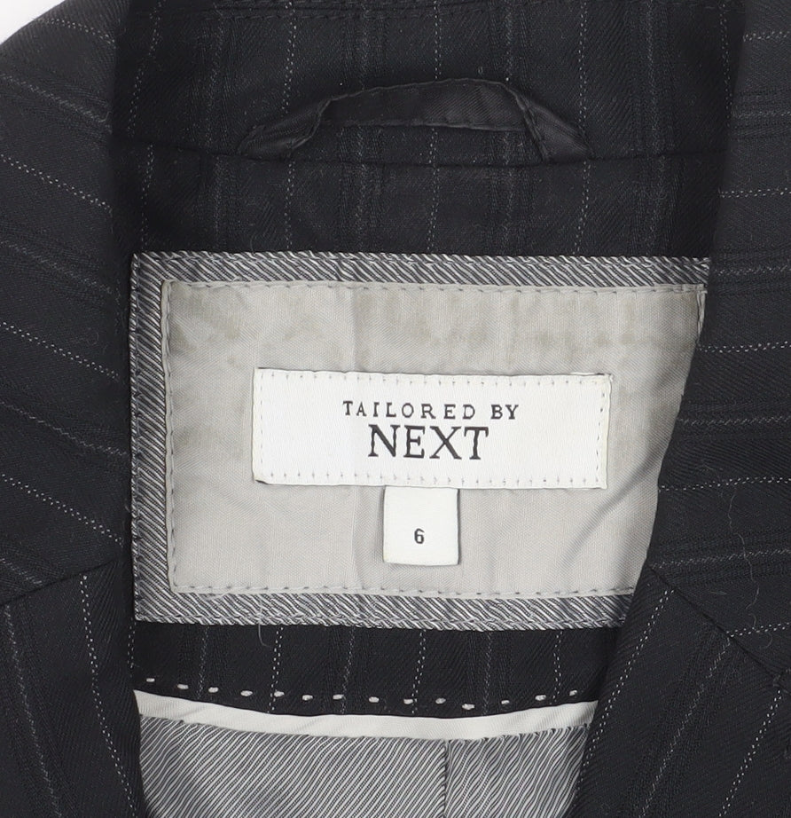 Next Women's Black Pinstripe Blazer Jacket Size 10