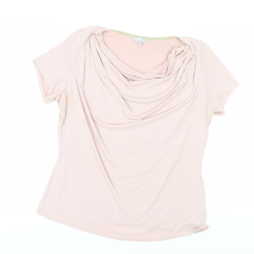 Marks and Spencer Women’s Pink Cowl Neck T-Shirt Size 16