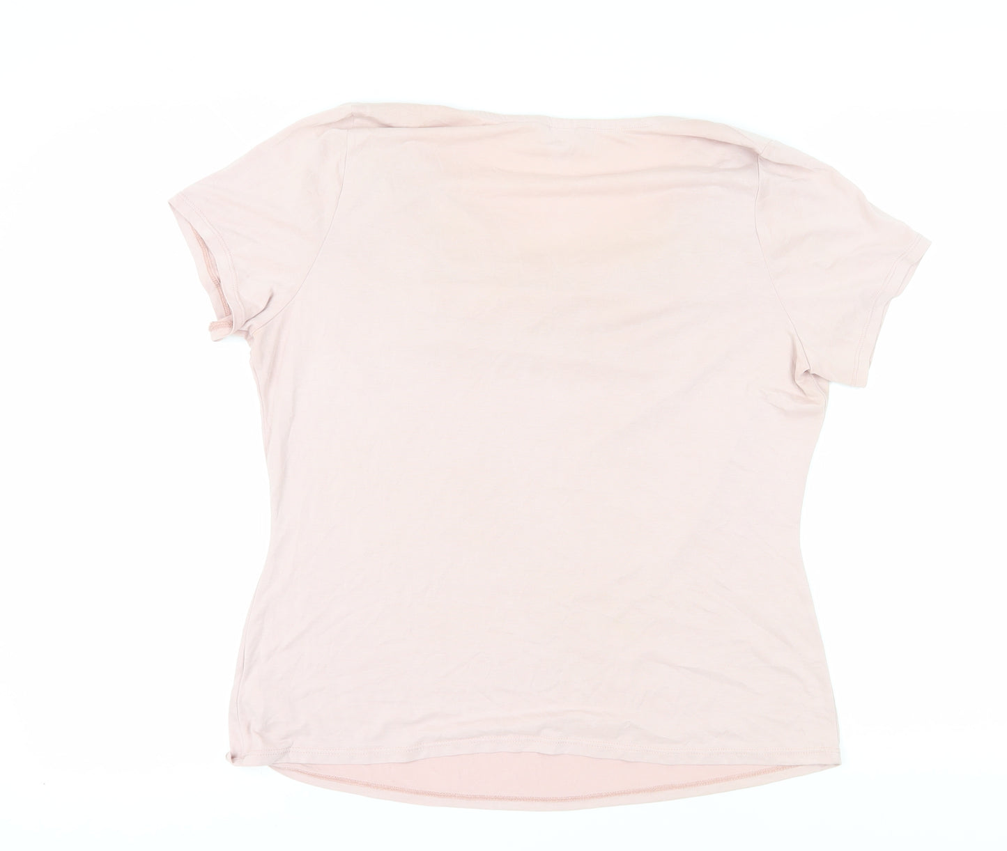 Marks and Spencer Women’s Pink Cowl Neck T-Shirt Size 16