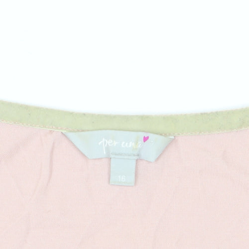 Marks and Spencer Women’s Pink Cowl Neck T-Shirt Size 16