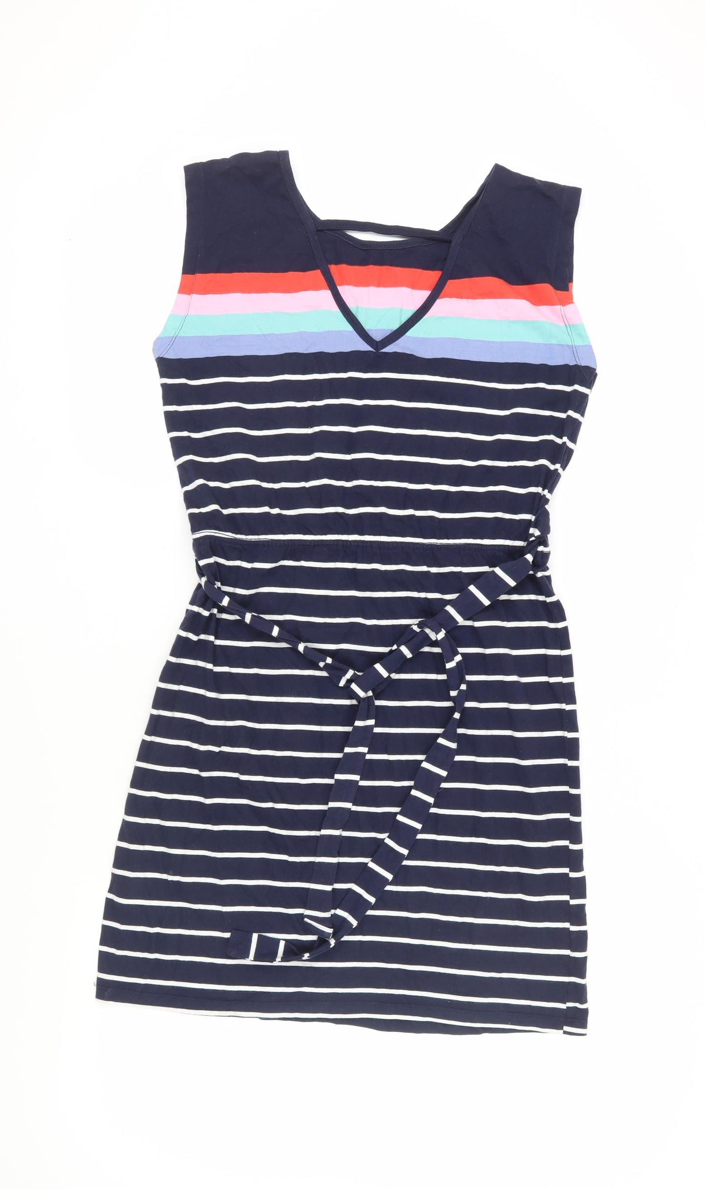 Sugarhill Women's Multicoloured Striped Shift Dress Size 14