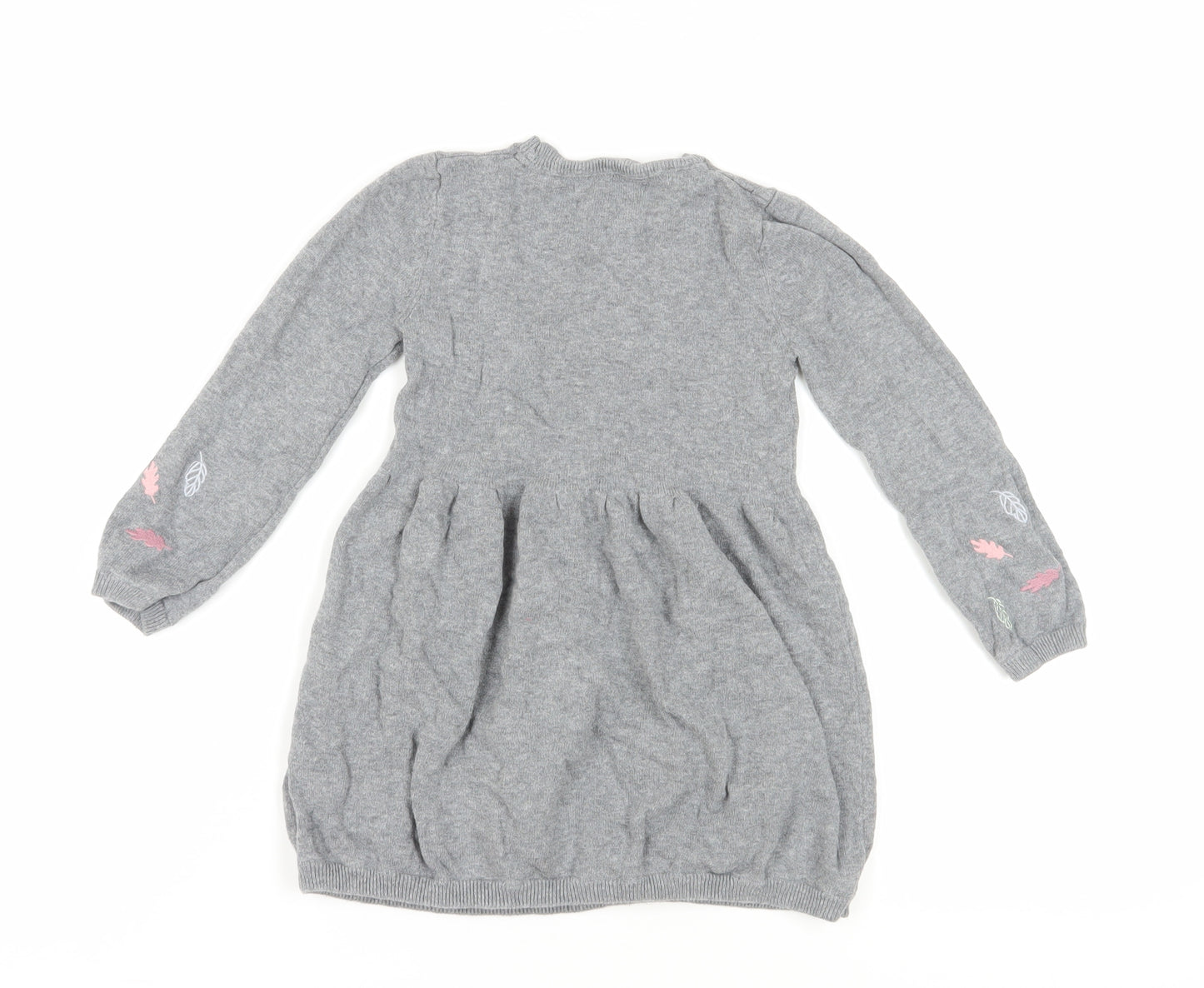 Nula Bug Girls Grey Animal Pattern A-Line Dress 3-4 Years