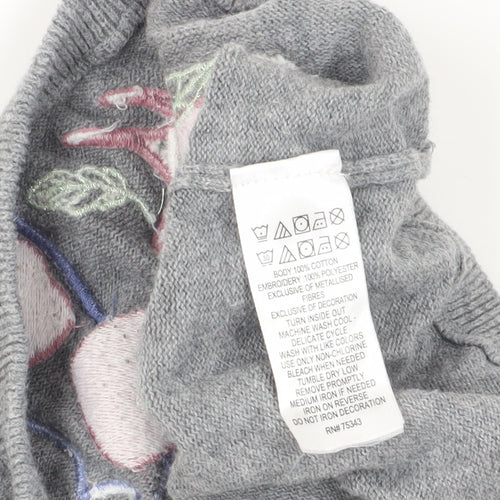 Nula Bug Girls Grey Animal Pattern A-Line Dress 3-4 Years