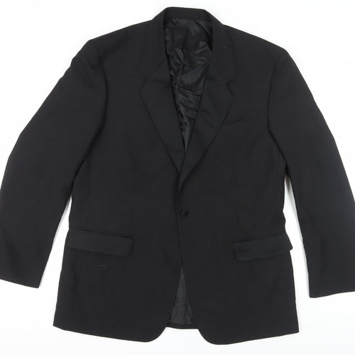 Varteks Men's Black Regular Blazer, Size 44R