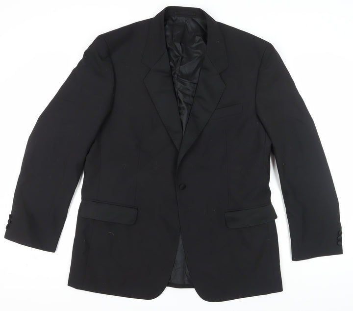 Varteks Men's Black Regular Blazer, Size 44R