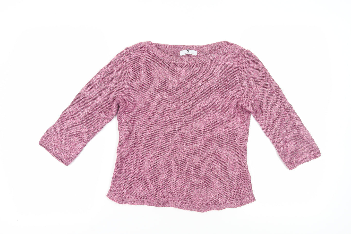 Peter Hahn Women's Pink Cotton Pullover Jumper, Size 10