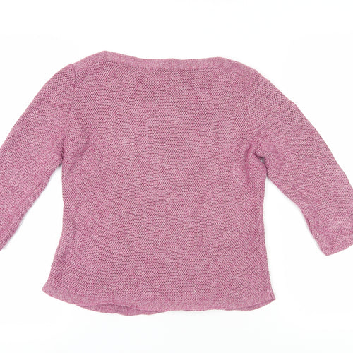 Peter Hahn Women's Pink Cotton Pullover Jumper, Size 10