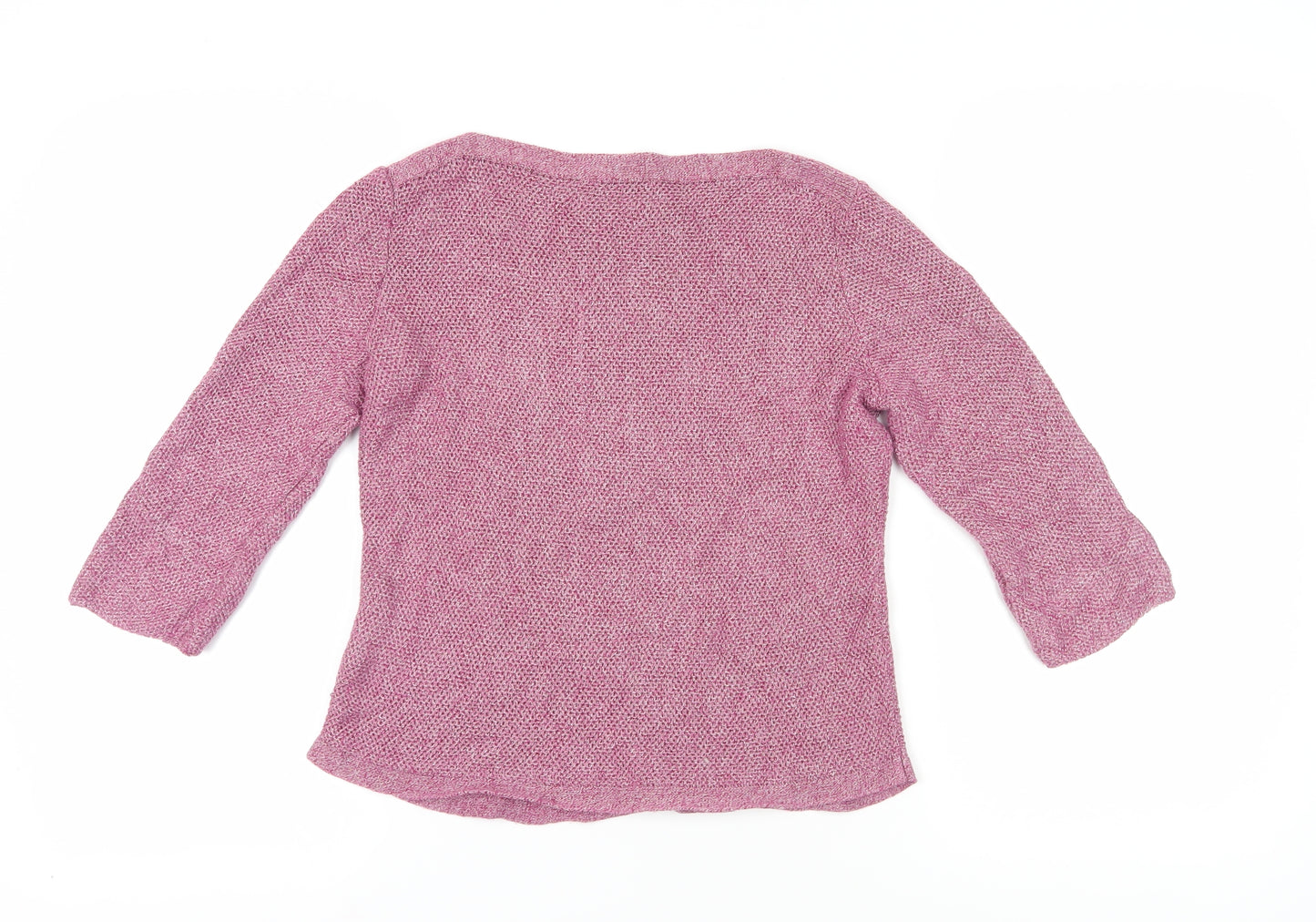 Peter Hahn Women's Pink Cotton Pullover Jumper, Size 10