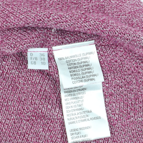 Peter Hahn Women's Pink Cotton Pullover Jumper, Size 10