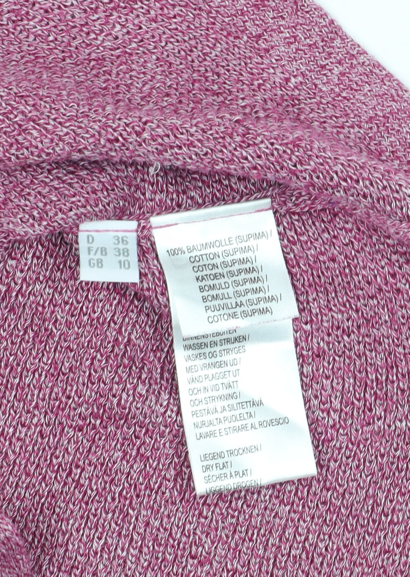 Peter Hahn Women's Pink Cotton Pullover Jumper, Size 10