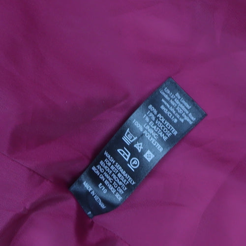 BHS Women’s Pink Pea Coat - Size 10, Lined, Buttoned