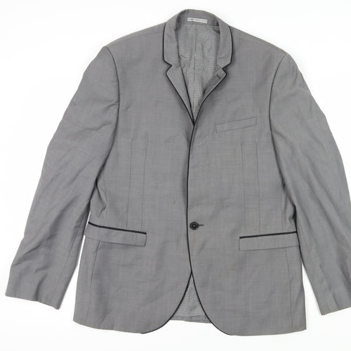 Next Men's Grey 42R Regular Fit Blazer Smart Formal