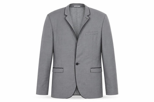 Front view of Next Men's Grey 42R Regular Fit Blazer Smart Formal