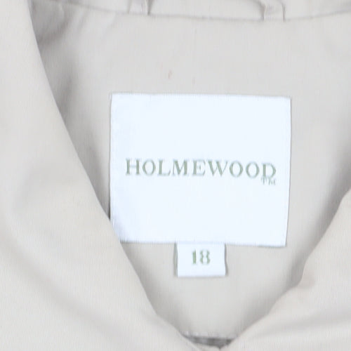 Holmewood Women's Beige Mid-Length Coat Size 18
