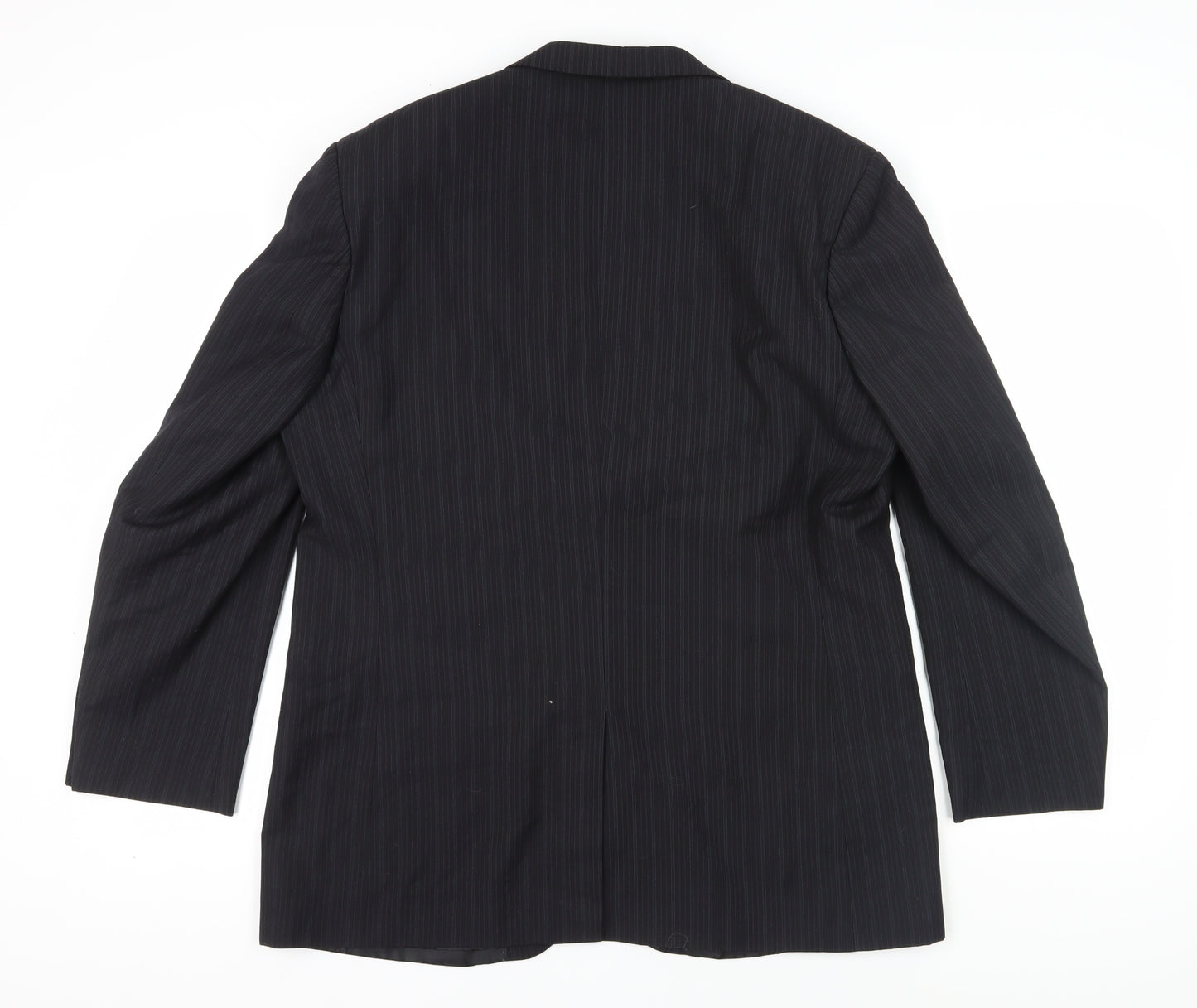 Burton Men's Black Pinstripe Blazer, Size 44R, Regular Fit