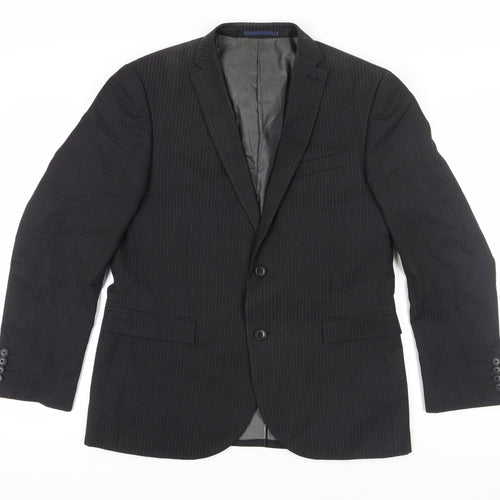 Next Men's Black Striped Blazer 42S