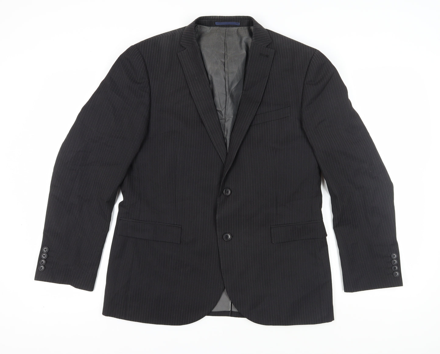 Next Men's Black Striped Blazer 42S