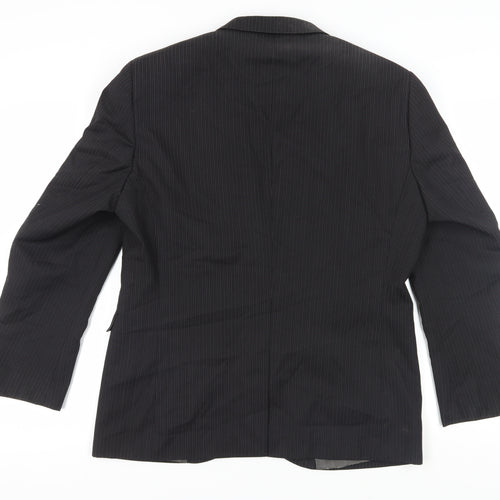 Next Men's Black Striped Blazer 42S