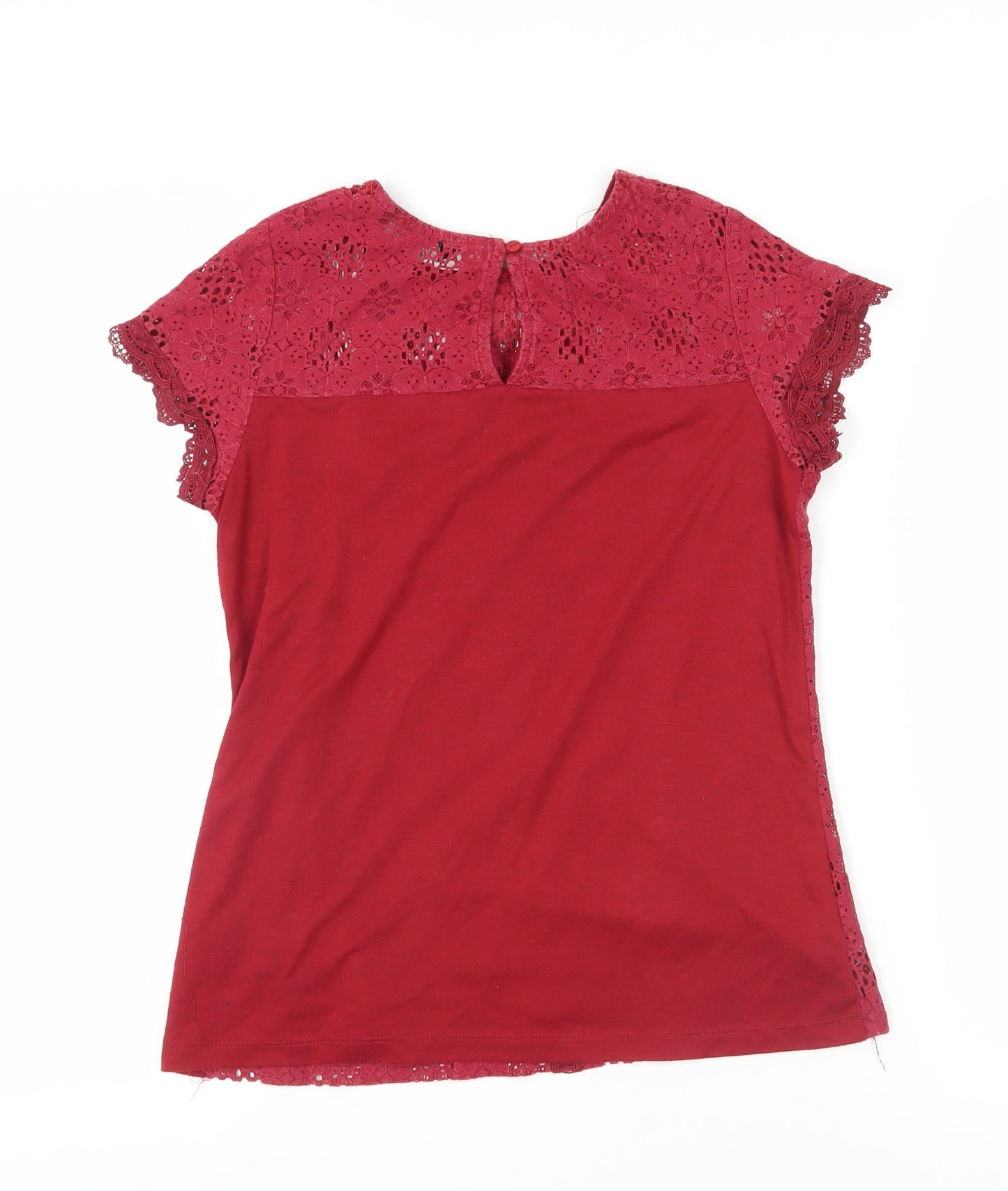 Dorothy Perkins Red Lace Blouse, Size 12, Women's