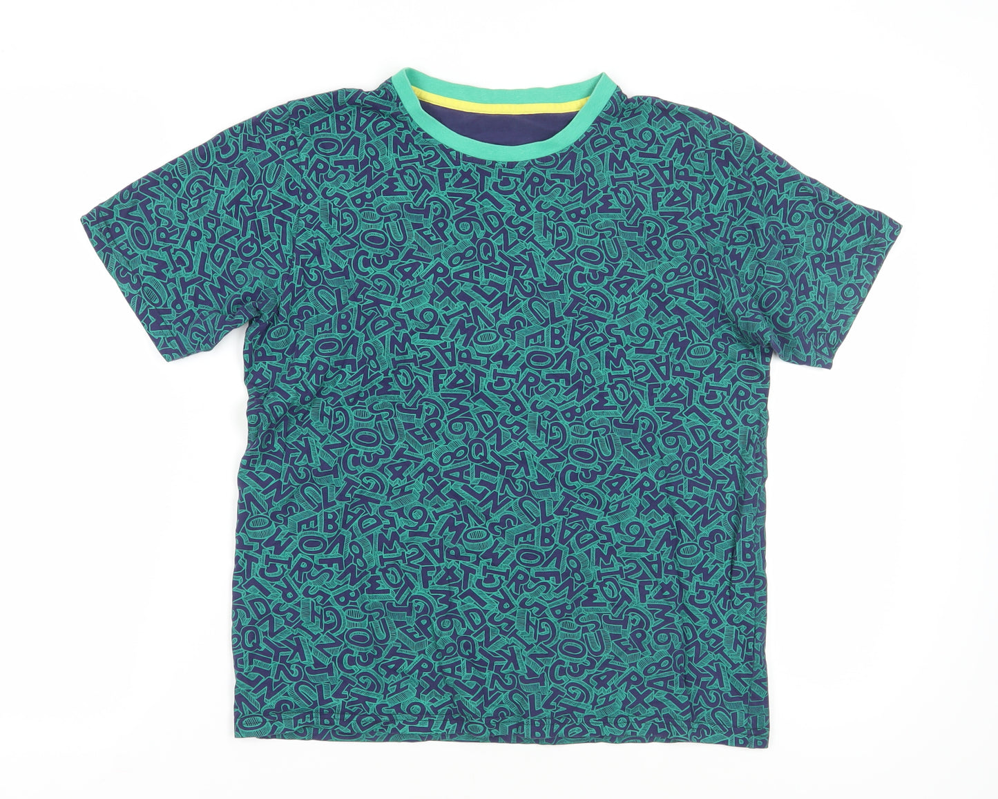 Marks and Spencer Boys Green Graphic Print T-Shirt - 16 Years
