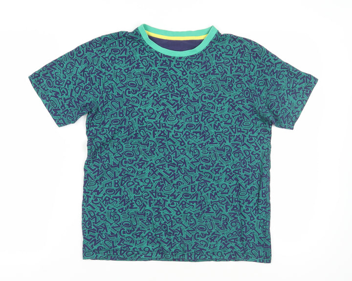Marks and Spencer Boys Green Graphic Print T-Shirt - 16 Years