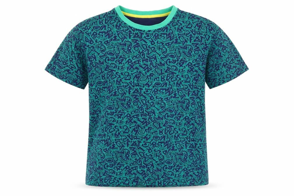 Marks and Spencer Boys Green Graphic Print T-Shirt - 16 Years
