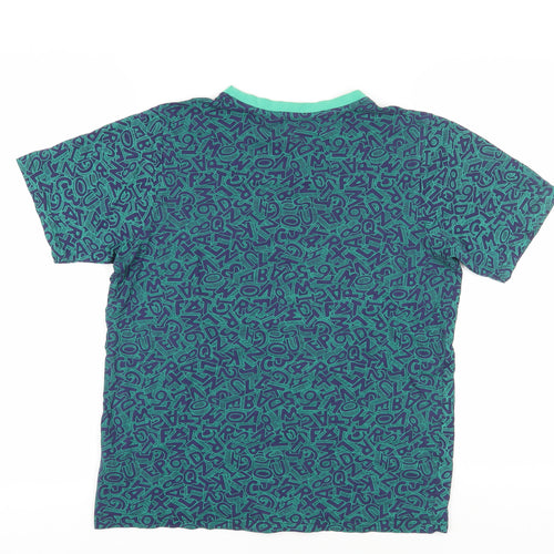 Marks and Spencer Boys Green Graphic Print T-Shirt - 16 Years