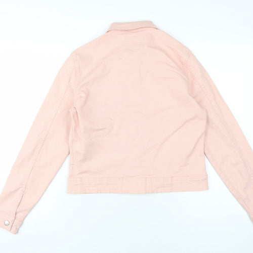 Threadbare Women's Pink Cropped Jacket Size 8 Casual Spring