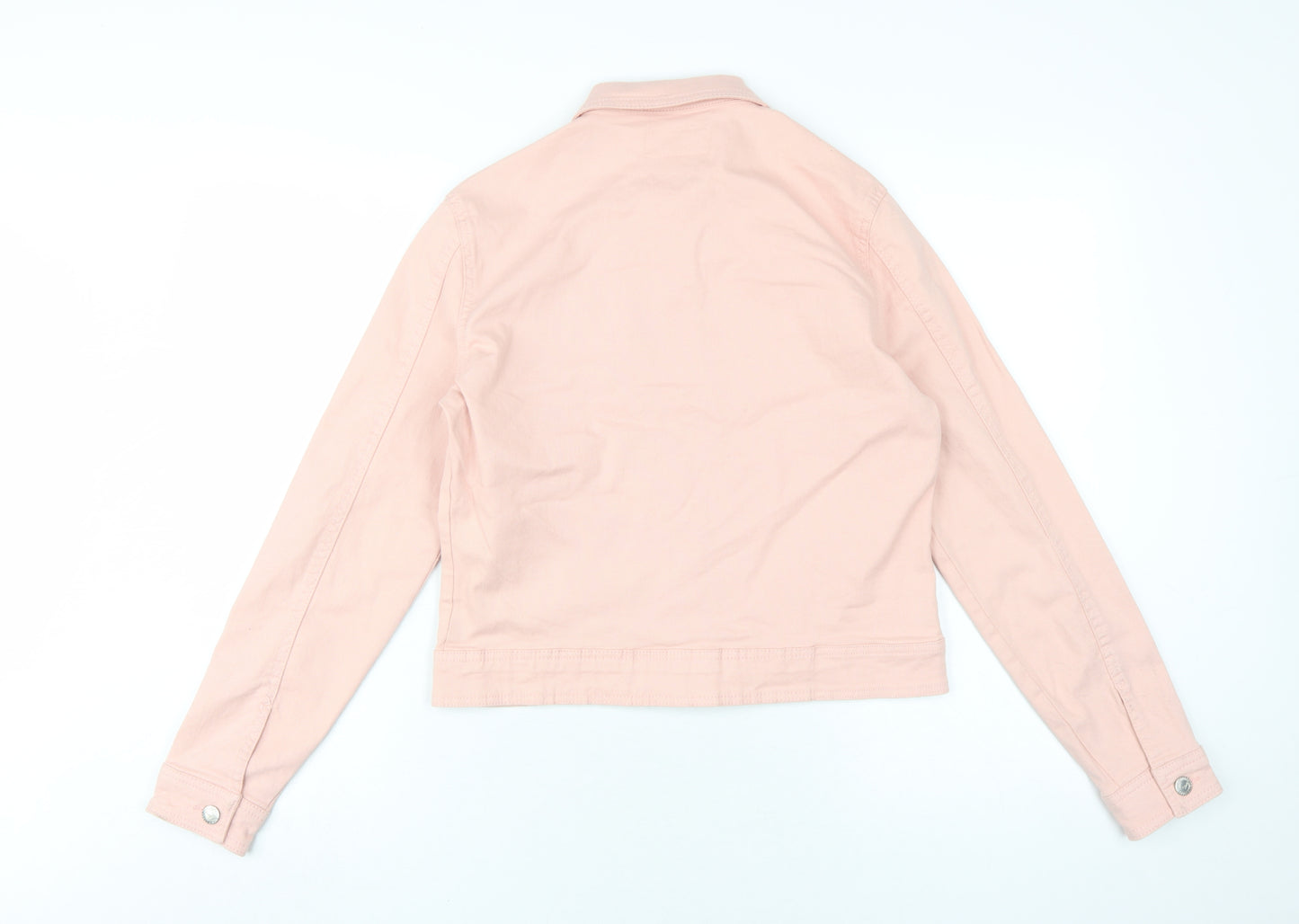Threadbare Women's Pink Cropped Jacket Size 8 Casual Spring