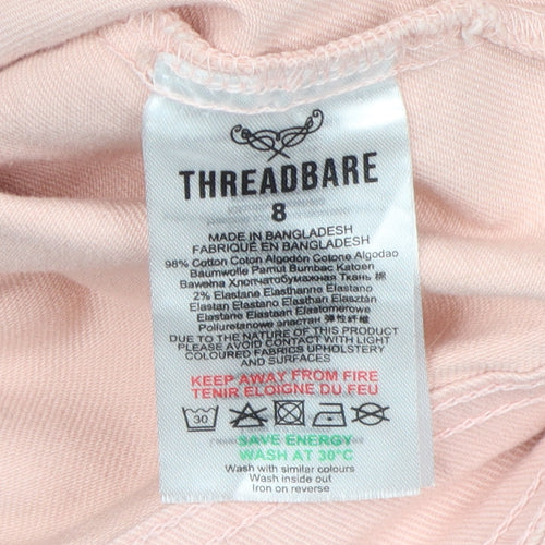 Threadbare Women's Pink Cropped Jacket Size 8 Casual Spring