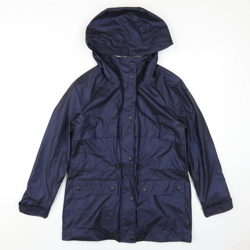Next Women's Blue Parka Jacket, Hooded, Size 8P