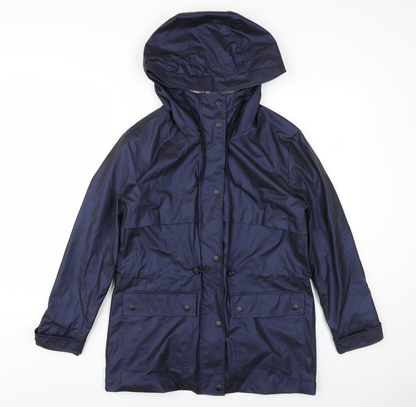 Next Women's Blue Parka Jacket, Hooded, Size 8P