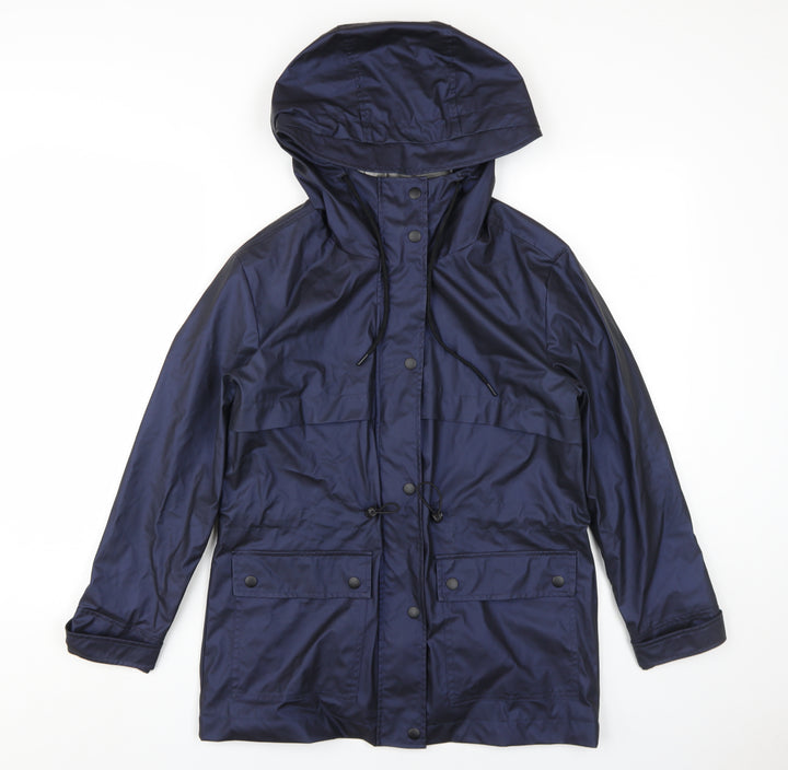 Next Women's Blue Parka Jacket, Hooded, Size 8P