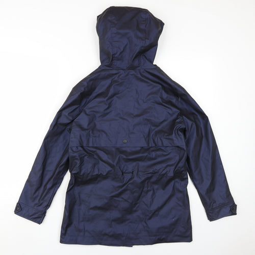 Next Women's Blue Parka Jacket, Hooded, Size 8P