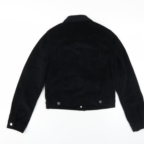 Sosandar Women's Black Velvet Cropped Jacket Size 10