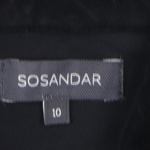 Sosandar Women's Black Velvet Cropped Jacket Size 10