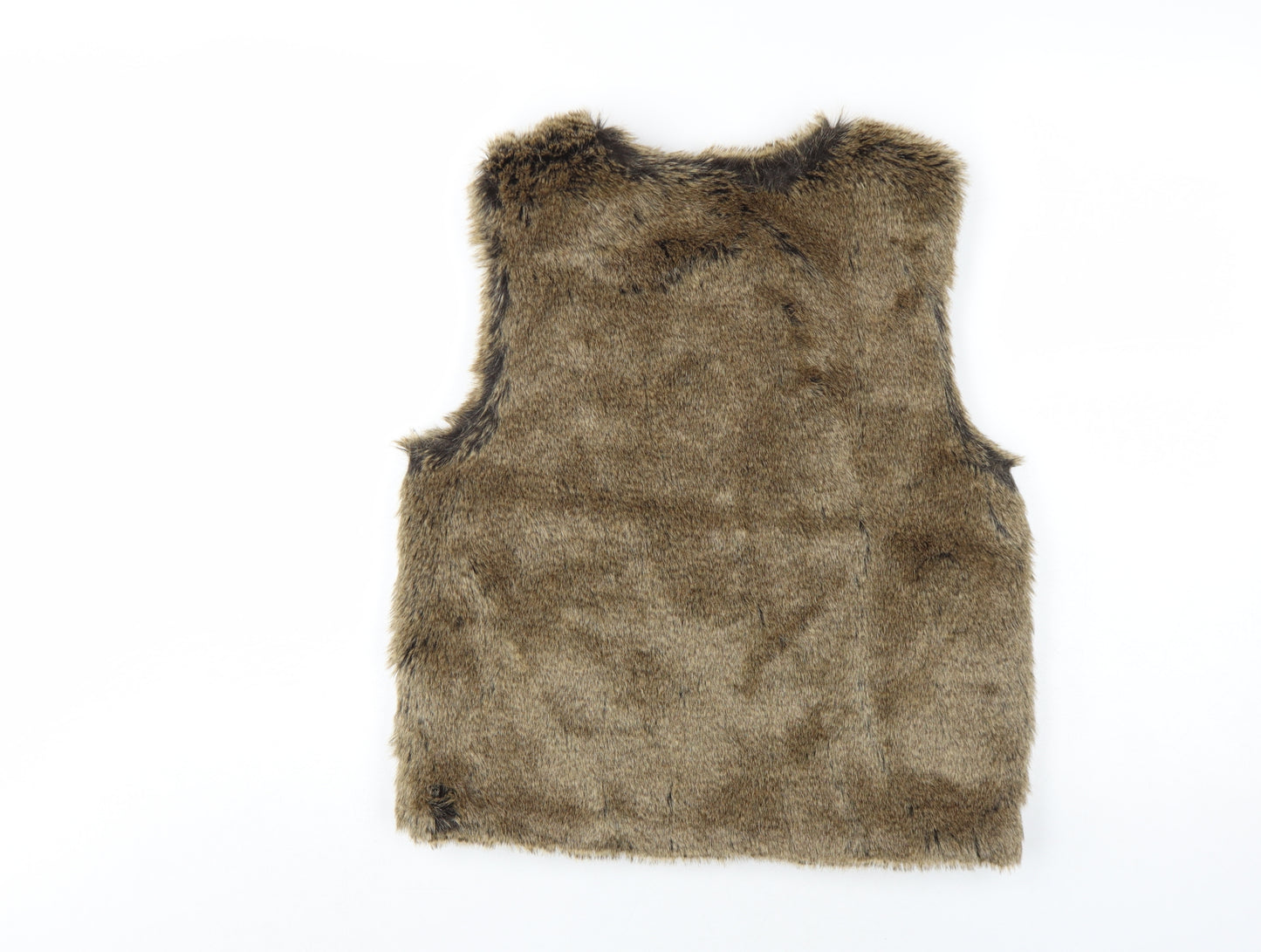 L.O.G.G. Women's Brown Faux Fur Waistcoat Size 6