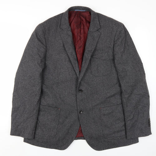 Marks and Spencer Grey Wool Men's Blazer Size 44