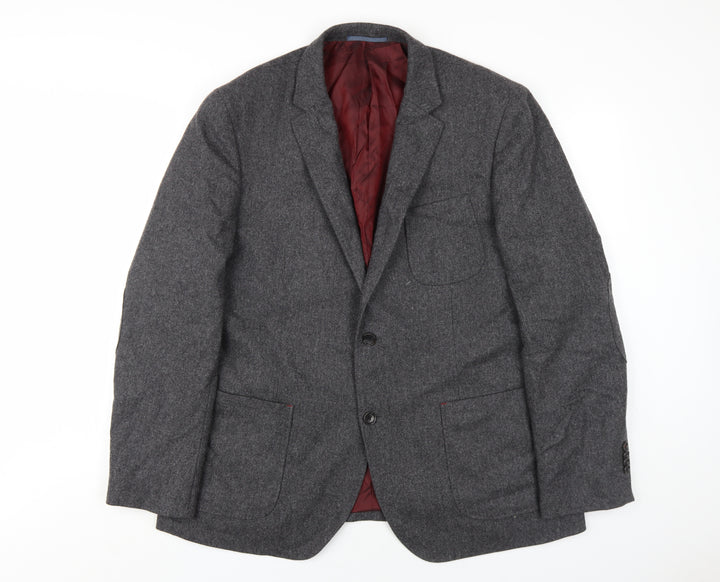 Marks and Spencer Grey Wool Men's Blazer Size 44