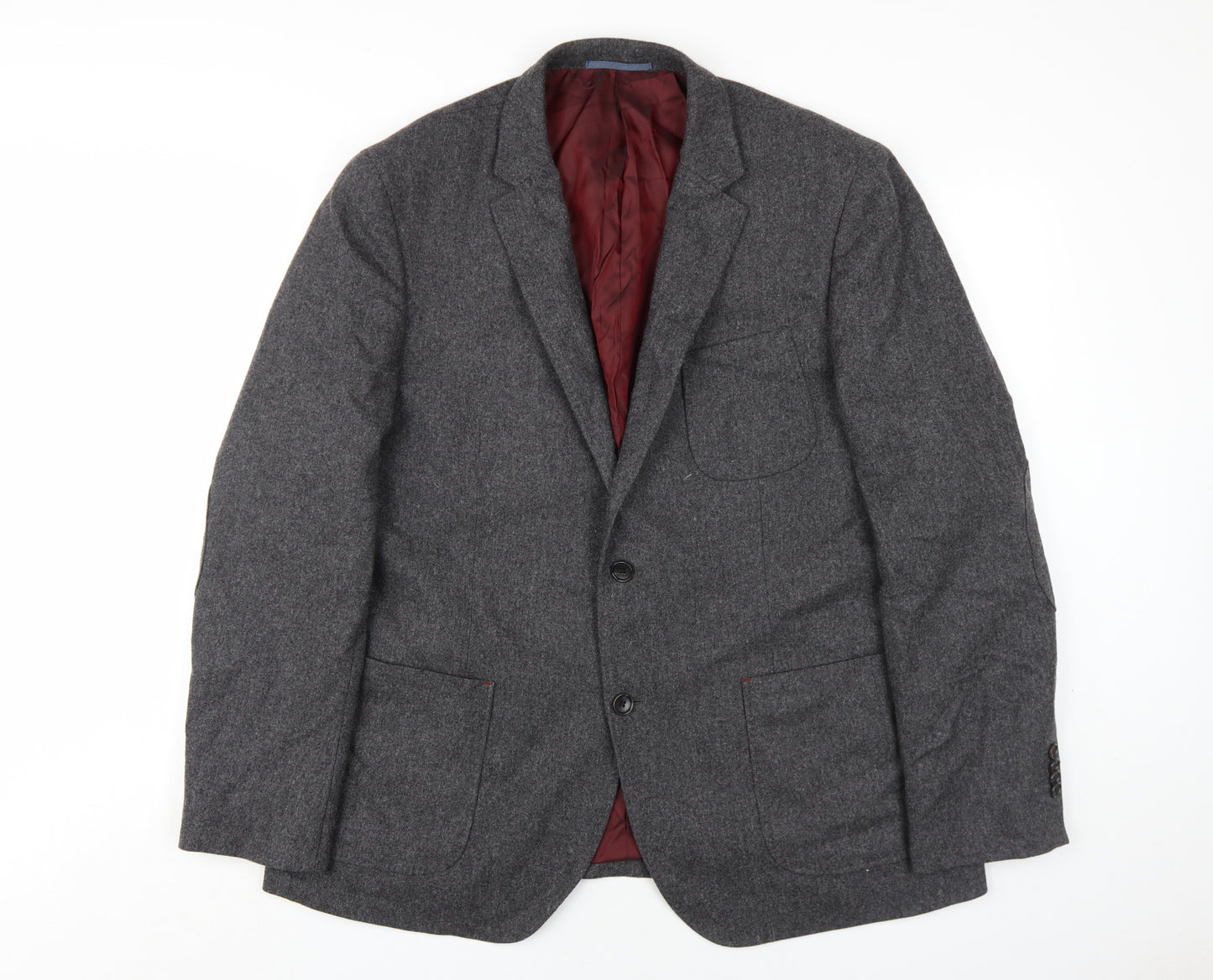 Marks and Spencer Grey Wool Men's Blazer Size 44